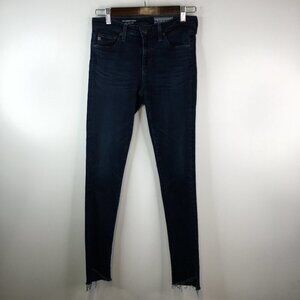 AG The Legging Ankle Super Skinny AG-ED Denim Jean Raw Hem Size 26